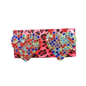 BETSEY JOHNSON STUNNING MULTI COLOR RHINESTONE HEART STUD EARRINGS
